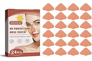 JHIALG 24 unidades por caja de protección UV para la nariz, evita que la nariz se broncee, parche de protección solar para hombres y mujeres, bronceado deportivo al aire libre