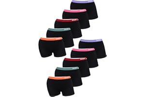 LOREZA ® 10er Set Mädchen Pantys Boxershorts Hipster Baumwolle Unterwäsche Gr.92-170