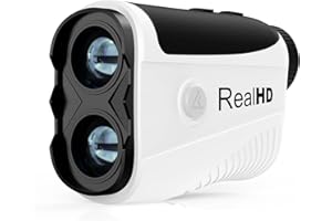 Real HD Golf Rangefinder with Slope, 1,200 Yards Range Finder Golf, 7X Magnification with Magnet, Flag Lock Vibration, Rechargeable Laser Rangefinder for Hunting