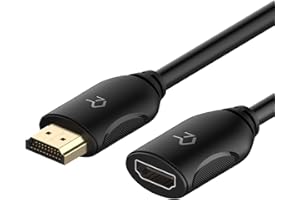 Rankie Przedłużacz Kabel HDMI, High Speed HDMI męski na żeński z Ethernetem, 0,9 m