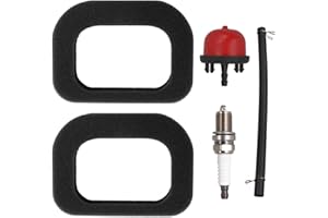 ZAMDOE RS100 Sponge Air Filter for Mountfield SP414 HP414 HP45 HP164 HP42R RV100 M411PD HP42R HP180R SP180R S421PD RV150 V35 Lawn Mower Engine Part Replaces 118550704/0, with Spark Plug Primer Bulb