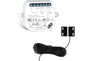 LoraTap Ouvre-Porte de Garage Connecté WiFi, Interrupteur de Porte Intelligent, Compatible avec Alexa, Commutateur Contrôlé à Distance, Kits Smart Module pour Portail Coulissant