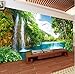 Produktbild Mkkwp Benutzerdefinierte 3D Wandbild Tapete Wohnkultur Grün Berg Wasserfall Natur Landschaft 3D Foto Tapeten Für Wohnzimmer Schlafzimmer-300Cmx210Cm