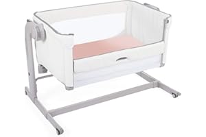 GIOVANNI DOLCINOTTI MADE IN ITALY Giovanni Dolcinotti Baby Collection | Set 2 Lenzuola con Angoli Culla Compatibile Chicco Next2Me 50x83 cm - 100% Raso Cotone, Made in Italy (Bianco/Rosa)