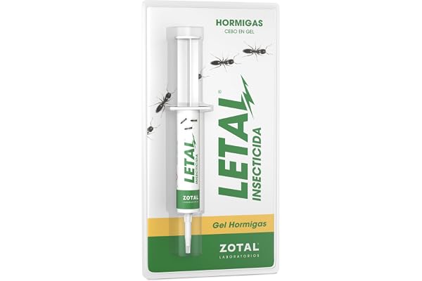 ZOTAL Gel Anti Hormigas - Insecticida en Jeringuilla 10g, Efecto Retardado para Eliminar Colonias y Nidos - Pack 1 Unidad