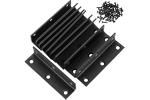 XINGWENHAO Kątowniki L-kształtne, Zestaw 10 Sztuk. Narożniki Metalowe, 90 stopni, Wstępnie Wiercone Kątownik do Drewna, Ciężka Belka Wzmocnienia Ładunku do Montażu, Naprawy Mebli, Wzmocnienie Rur.