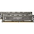 Crucial Ballistix Sport LT BLS2K8G4D30BESBK 3000 MHz, DDR4, DRAM, Desktop Gaming Memory Kit, 16 GB (8 GB x2), CL16 (Grey)