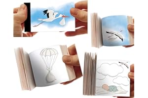 MISTER CURIOSITIES Flipbook au choix : Flipbook de la Cigogne : « Comment on Fait Les bébés » - Faire-Part de Naissance – Folioscope