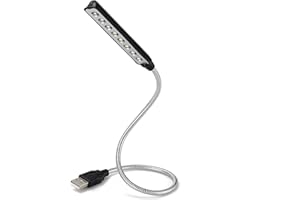 Daffodil ULT05 Lámpara USB LED Portatil Ordenador Flexible Potente, Per Lectura y Iluminar Teclado y Escritorio- No Necesita Pilas - Compatible con Computadora PC & Mac