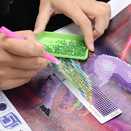 PreventlyNew Creative Diamond Drawing Ruler Dot Drill Tool Magic Tool Diamond Embroidery Mesh Ruler St