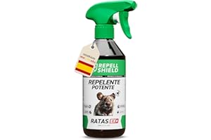 RepellShield® Repelente Ratas y Ratones -500ml- No Mancha, Fácil de Usar - Seguro para Niños y Mascotas - Resultados Visibles 7-10 días - Spray Ahuyentador de Ratas y Ratones - Aceite de Menta