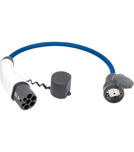 as – Schwabe reserve stekker voor elektrische voertuigkabel type 2 - voertuigkant - 3,6 kW / 16 A / 230 V / 1-fase - modus 3 - E-Auto EV/PHEV reservestekker - IP44 - zwart/wit, 65144