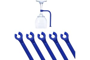 Zaky Weinglas Stielhalter für Geschirrspüler Aufsatz Küche Gadget Silikon Geschirrspüler Safe Aufsatz (Blue/10 Stück)
