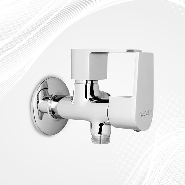 Spazio Aria Series 2 in 1 Angle Cock Silver | Angle Valve | 2 Way