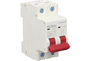 LWUEY DC Miniatur Leitungsschutzschalter 2-polig 500V 50 Ampere 6000A-Schaltvermögen Schutzschalter für Gleichstrom Montage auf DIN-Schiene DC-Trennschalter Gleichstromversorgungssysteme Solar-PV