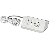 BTICINO Ciabatta Multipresa Elettrica 5 Posti, 2 Prese USB 3A, 1 Polivalente Schuko 10/16A e 2 Bipasso 10/16A, Multipresa da 