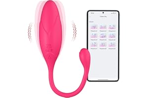 AGHPDH juguetes eróticos para pareja sexuales Juguetes juguetes sexuales Eróticos Juguetes Eroticos Vibradorador Mujer Juguetes Sexuales Vibradores Control Remoto App Huevo Sex Toys Portátil (Rojo-t5)