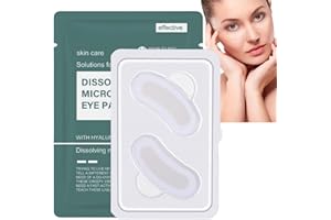 OUXING Pack of 2 Dissolving Microneedle Eye Patches,under Eye Gel Patches,Dissolving Microneedle Eye Mask with Hyaluronic Acid,Ey-e Pat-ches,Remove Dark Circles,under Ey-e Pat-ches,Reduce WrinklesandSwelling