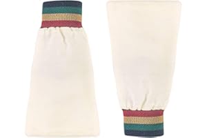 NOSY NOMAD Hammam Kessa tradicional exfoliante, guante de baño Kese de primera calidad para ducha, spa, masajes y exfoliantes corporales, removedor de piel e impurezas, edición de goma (juego de 2)