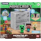 Official Minecraft Digging Kit for Kids, Player Decor and Gift for Boys and Girls, 3 Iconic Game Characters Included, Interac