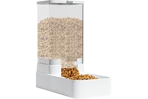 Goowafur Automatischer Katzenfutterautomat,Automatischer Hundefutterspender | Auto Wasserfutter-Haustierfutterautomat,3,8 l Wasserspender für Hunde und Katzen, Schwerkraft-Futterspender