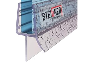 STEIGNER Joint de douche pour paroi en verre, 40cm, vitre 3,5/4/5mm, joint d'étanchéité PVC droit pour les cabines de douche réctangulaires, UK13