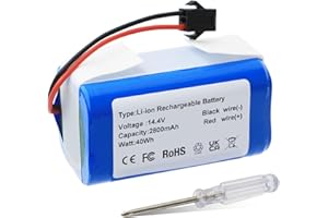 K KYUER 2800mAh Remplacement Batterie pour Proscenic 850T 850P Neatsvor X500 X520 X600 Ultenic D5 D5S Pro Series Robot Vacuum Cleaner Aspirateurs Battery