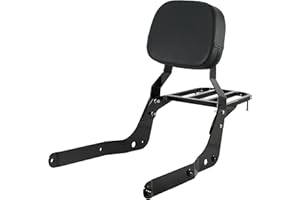 HARVARDS CHROME Sissybar Backrest and Luggage Rack for Honda Shadow Aero VT750C 2004-2025 (Black Finished)