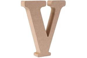 Gspirit Decorativo di Legno Lettere, Originale Colore 26 Alfabeto Legna Lettere per Nome Bambini Compleanno Festa Nozze Casa Decorazione e Camera da Letto, (V)