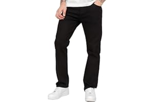 BRAND KRUZE Mens Straight Leg Jeans Casual Cotton Regular Fit Denim Pants for All Waist Sizes