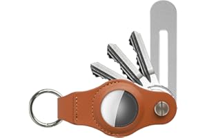 AURASKY Porte-clés Intelligent de Poche en Cuir Etui Porte-clés pour AirTag, Organiseur de Clés