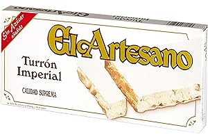 El Artesano - Torrone Imperiale Senza Zucchero, Dolce Tradizionale con Mandorle e Miele, Ideale per Diabetici e Diete Sane, Sapore Classico e Croccante senza Rimorsi.