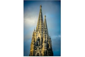 artboxONE Poster 60x40 cm Köln Städte/Köln Domspitzen in den Wolken - Bild köln Cologne Dom