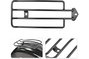 NATGIC Motorcycle Luggage Rack 280mm (11") Black Stainless Steel Motorcycle Rear Shelf Motorcycle Rear Solo Seat for Harley Davidson XL Sportster 1985-2003