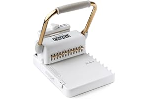 WE R MEMORY KEEPERS Universal CINCH Bindemaschine, 20 Bindevarianten, Premium-Drahtbindegerät mit Zentrierlineal und Zubehör, Weiß