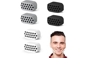 BSITSSS 6 Stück Jawline Trainer, Kiefer Trainer, Jaw Trainer Silikon Jawline Exerciser und Kiefer Training Jawliner Kiefer Exerciser Doppelkinn Trainer der für Einen Markanten Kiefer Sorgt