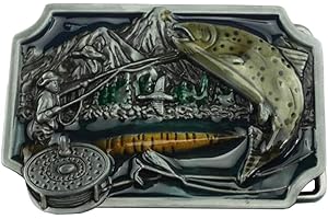 Daisybaby Novelty Fishing Belt Buckle Men's Simple Western Cowboy Animal Belt Buckles 5 Styles