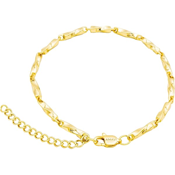 Enkelbandje van waxkoord met golf – Starlight Jewels