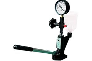 CNCMARKET Diesel Einspritzdüsen Tester Prüfgerät Abdrückgerät Injektor 0-600 Bar Druck Manometer Handhebel Druckverlust-Sprühmuster, Schwarz, 46cm