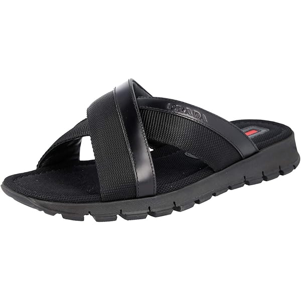 Prada Men's 4X3210 Black Leather Sandals UK 5.5 / EU 39.5: Amazon.co.uk:  Fashion