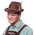 Wicked Costumes Adult Deluxe German Bavarian Hat - Brown Fancy Dress Accessory