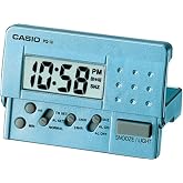 Casio PQ-10D-2RDF Table Clock, Blue, Standard