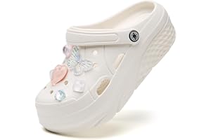 SECHRITE Platform Sabots pour Femme Tongs de Loisirs et vêtements de Sport Sabots de Sanitaire avec Charms Clogs de Wedge Tailles, 36-42 EU