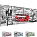Produktbild Bilder 110 x 40 cm - London Bild - Vlies Leinwand - Kunstdrucke -Wandbild - XXL Format – mehrere Farben und Größen im Shop - Fertig Aufgespannt !!! 100% MADE IN GERMANY !!! - England – Bus 604711a