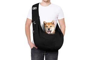 AUYAO Borsa da Viaggio per Cani, Regolabile Borsa da Trasporto per Cani Piccoli, Trasportino da Passeggio per Cane con Tasche, Marsupio per Cane/Gatto Fino a 7.5 kg, per Passeggiata e all'Aria Aperta