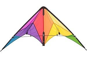 ‎HQ HIGH QUALITY DESIGN HQ - Calypso II, Lenkdrachen Zweileiner, Flugdrachen, Drachen für Kinder und Erwachsene, ab 8 Jahren, 59x110cm, inkl. 20kp Polyesterschnüre 2x20m auf Spulen, 2-6 Beaufort