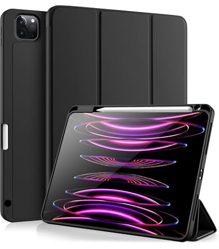 Custodia Per IPad Pro 11” 4a/3a/2a Generazione (2022/2021/2020) – Cover Trasparente Con Portamatita, Apertura/Spegnimento Automatico E Angoli Rinforzati