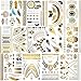 10 Sheets of Silver & Gold Fashion / Style Tattoos