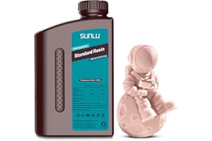 SUNLU Standard 3D Printer Resin, 405nm UV Light Hardening Resin, SLA Resin 3D Printer Photopolymer Resin, LCD 3D Printing Resin, Low Shrinkage and Fast Curing, 1000G Resin, Solid Rose Beige