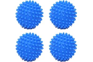 Voarge 4 palline per asciugatrice, Sfera Lavanderia Riutilizzabili Decontaminazione Anti-Winding, per Ammorbidente Naturale Antistatica Velocizza Asciugatura